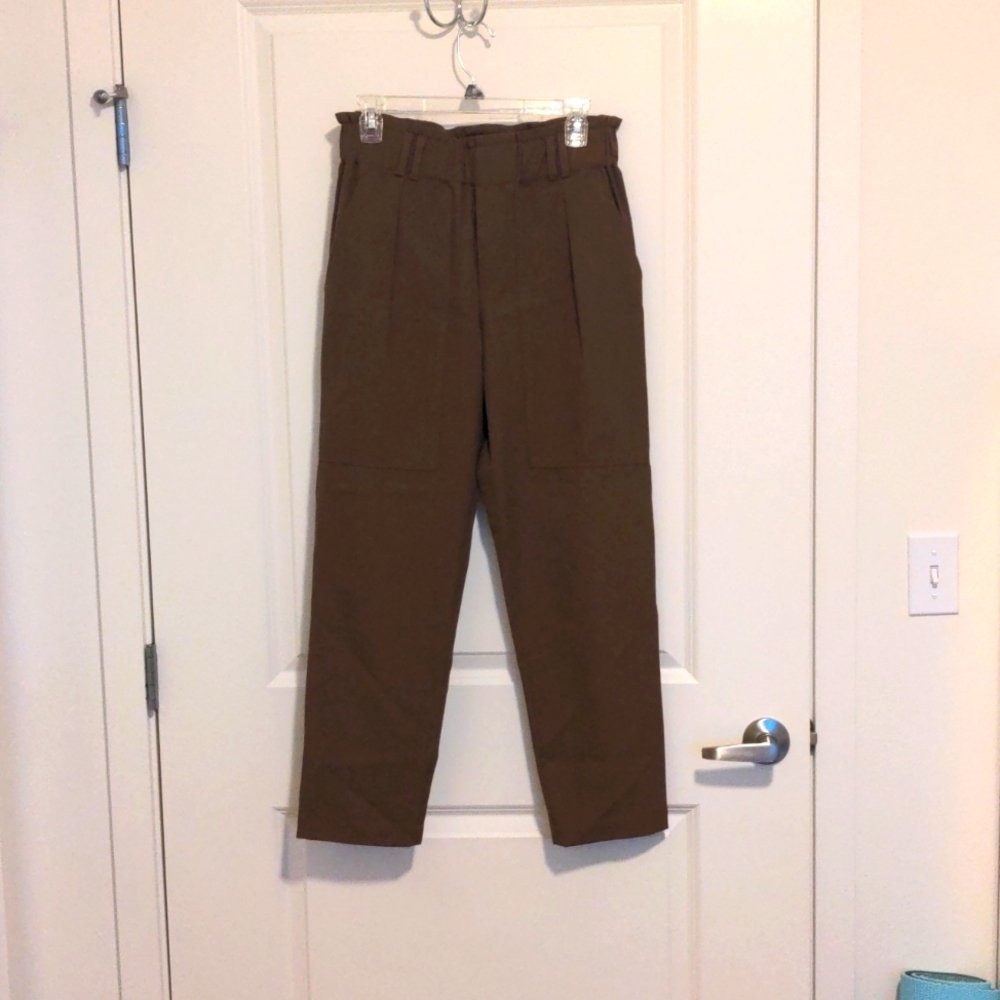 Brunello Cucinelli Brown Paperbag Trousers Size 4